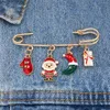 Spille Spille Moda Spilla natalizia Pin per donna Uomo Babbo Natale Fiocco di neve Albero di Natale Campana Spilla smaltata Capodanno Decorazione natalizia GiftL231117