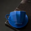 Kopjes schotels vaste kleur creativiteit modern beker schotel porselein Noordse milieuvriendelijke koffie herbruikbaar handgemaakte bardak drinkware ek50bd