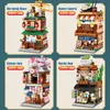 Ander speelgoed Mini City Street View Noodle Shop House Bouwstenen 4 in 1 Japanse architectuur Vrienden Figuren Bricks Speelgoed voor kinderen 231116