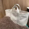 DHL50pcs sacs à provisions dame toile blanc grande capacité bref sac à main ouvert