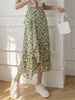 Jupes REALEFT été jupes femme élégant Style français à volants queue de poisson a-ligne taille haute réglable jupe florale 230417