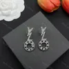 Designer Stud Boucles d'oreilles pour femmes Hommes Bijoux de luxe Cristal Y Boucles d'oreilles Argent 925 Lettres de mode Dangle Or 925 Sliver Hommes Femmes Cerceaux Bracelet avec boîte