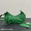 Vintage le cagole halve maan motorfiets tas portemonnee lederen schouderkoppeling luxe designer tas dames crossbody handtassen spiegelkwaliteit tote buitentradezakken