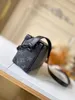 M44735 Мини -мягкая багажница коробка черная цветочная сумка женская дизайнер Man Louvis кошельки кошелька мешка сцепления роскошная тота