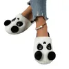 Pantoufles d'hiver Panda Designer femmes chaussons loisirs mignon panda moelleux vivant à la maison pantoufles