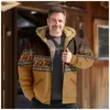 Herrjackor vintage vinterjackor för män bison tryck design motorcykel jacka casual långärmad rockar manliga mångsidiga tröjor t231117