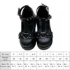 Dress Shoes Sweet Heart Buckle Wedges Mary Janes Women Pink T-Strap Chunky Platform Lolita Shoes Woman Punk Gothic Cosplay Shoes 43 231116