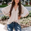 Women's Blouses Fashion Vintage Elegant White Shirt Office Lady Chiffon Tops Casual V-Neck Loose Blouse Long Sleeve Women Clothes Blusas