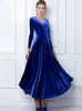 Urban Sexy Dresses Autumn Velvet Maxi Dress Women Winter Long Party Dress Ladies A Line Velor Elegant Dress for Women 3XL 231117