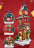 Other Toys 2023 City Creativity Winter Village Christmas Eve Count Down Tower Model Building Blocks Bricks Kids Toys Christmas Gift 231116