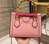 Bolso de bambú de cuero genuino con letras dobles, cintura con cerrojo sólido, rayas cuadradas, bolsos de lujo para mujer, bolsos de compras, bolsos de mensajero para mujer