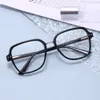 New Plain Face Anti Blue Light Glasses Women's Fashion Flat Light Glasses Goggles Large Frame Slim Glasses Frame