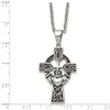 Винтажный кулон Claddagh Cross из нержавеющей стали, 20 дюймов, ожерелье-цепочка, очаровательные кельтские модные украшения для женщин, подарки для нее