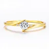 14k Gold Lab Moissanite Finger Ring Party Wedding Band Rings for Women Bridal Promise Engagement SMycken