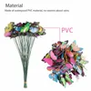 Dekorativa blommor 50st Bed Art Yard Garden Stakes Pot Flower Decor Planter Outdoor Home Holder For Artificial