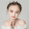 절묘한 매뉴얼 꽃 여자 헤드 조각 결혼식을위한 어린이 액세서리 소녀 티아라