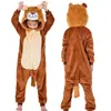 Cosplay crianças adulto flanela leão tigre rei crianças com capuz onesies pijamas cosplay trajes para halloween ano carnaval festa 231116