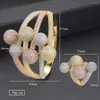 Set di orecchini per collana GODKI Splendido anello di gioielli con anello a bracciale largo di lusso fantastico Fidanzamento da sposa nobile di alta qualità