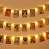 Guirlandes LED Guirlandes LED 5M / 10M Photo Clip Guirlande Lumineuse Extérieure Guirlande À Piles Décoration De Noël Fête De Mariage De Noël P230414