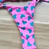 Damskie stroje kąpielowe qinjoyer urocze serce bikini kobiety brazylijskie stroje kąpielowe 2 sztuki kostium kąpielowy seksowne stringi bikini garnitury letnie plaża noszenie t230417