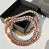 Braccialetti a catena da tennis Hip Hop da 5 mm Bling placcato oro per uomo donna regalo di gioielli per feste280p