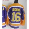 Film CCM Vintage Buz Hokey'i'NHl '' 16 Marcel Dionne Forma Dikişli 19 Butch Goring 11 Anze Kopar 8 Drew Doughty 18 Taylor Jersey Sarı Beyaz