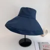 Hüte mit breiter Krempe, Vinyl, Fischerhut, Damen, Sommer, super große Traufen, Sonnenblende, vielseitige UV-Schutz-Gesichtskappe