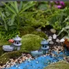 Decorative Figurines Pool Tower House Fence Micro Landscape Home Decor Miniature Fairy Garden Ornaments Decoration Accessories Modern DIY