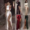 Party Dresses 2023 Slim Pit Stripe Spring Half Skirt Elegant High Split Women's Dresses Long Skirt Women