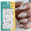 Adesivi per nail art in rilievo 5D Mughetto bianco Tulipano Acchiappasogni Gel Polish Punte per cursore incise con fiori nuziali BE5D-K Nail ArtAdesivi Decalcomanie Nail Art