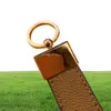 Simple classique jaune brun PU cuir porte-clés porte-clés accessoires mode chaîne porte-clés pour hommes femmes avec boîte de vente au détail 4644933