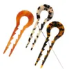 Hairpins em forma de ácido acético em forma de U Beck de cabelo para mulheres elegantes gancho de cabelo garfo de cabelos da moda da moda Acessórios para cabelos de cabelos w0417