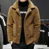 Men's Wool Blends Brand Clothing Men Winter Keep Warm Woolen Coats Men's Granular Woollen Cloth Double Sided Jackets Plus Size S-4XL 231117