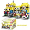 Freeshipping City Street Architecture Creator Expert Building Blocks Minions Bob Kevin City Store Technic Bricks Gift Toys for Girls Tfqic