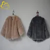 Fourrure femme fausse fourrure S-4XL vison femmes haut d'hiver mode rose fausse fausse fourrure de renard manteau élégant épais chaud veste d'extérieur 231117