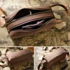 Pencil Bags Large Capacity Genuine Leather Pencil Case Double Zipper Stationery Organizer Holder School Supplies Nature Cowhide Pencilcase 230417