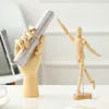 Oggetti decorativi Figurine Mano in legno Giunto girevole Modello Disegno Schizzo Manichino Miniature Ufficio Home Desktop Decorazione della stanza Y23