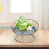 Decorative Objects Figurines Metal Iron Wire Fruit Basket Fruit Tray Cakes Holder Sturdy for Home Cabinet Vegetables Breads Stand metal frame Living room 231117