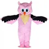 Tamanho adulto MASCOT PINK OWL Costumes Halloween Caracteres de caráter Toço