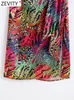 Kjolar zevity kvinnor vintage kontrast färg tryck knutna sarong midi kjol faldas mujer kvinnlig baksida zipper sommarvestidos qun2379 230417