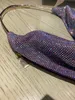 Wysokiej jakości 10A+ Rhinestone błyszczące torby na ramię Wang Diamentowe luksusowe projektanci torba Purple Shimmer Glitter Women torebka Messenger Lady Party torebki