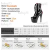 Stivali sexy 17 cm piattaforma stivaletti da donna designer nuovo partito tacchi alti scarpe da ballo nere pole discoteca plus size stage modello spettacolo T231117