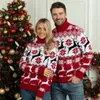 Family Matching Outfits Christmas Couples Matching Sweaters Women Men Unisex Warm Thicken Jumpers Turtleneck Jacquard Xmas Clothes Family Look Outfits 231117