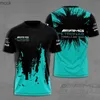 Herr T-shirts Am Petronas F1 Sport T-shirt herr och dam 3D-tryckt sport T-shirt Casual Andas Formel 1G Stor kortärmad