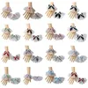 Fünf-Finger-Handschuhe Lolita Fake Sleeve Handmanschetten gekräuselte Spitze Star Pailletten Bowknot Cosplay Armband