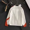 Дизайнерская куртка BottegassVenetas Cleanfits 7a Зимний продукт Мужская женская мода Повседневный жаккардовый шерстяной свитер с круглым вырезом вязаный топJUZQ