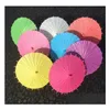 Parasol 20/30/40/60 cm Jakość chińskiego chińskiego japońskiego papieru Parasol Parrelal na ślubne druhny imprezowe uprzejmości letnie słońce K Dhcbg