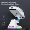 Mice X6 PAW3395 Bluetooth Mouse Tri Mode Connection RGB Touch Magnetic Charging Base Macro Gaming 231117