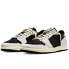 Jumpman 1 Low Basketball Shoes 1s Lows Black Phantom Olive Revers