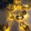 LED-strängar 2023 Ramadan Decoration Moon Star LED Lantern String Lights Eid Mubarak Ramadan Kareem Decor for Home Al-Fitr Eid Party Supplies P230414